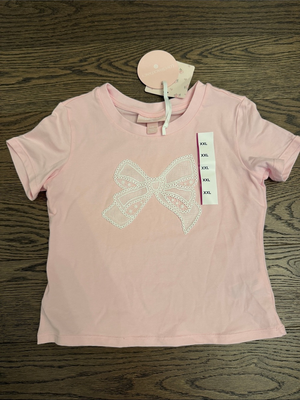 NWT Girls' Lace Bow 🎀 Graphic Tee